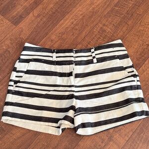 Chic Black and White Striped Women's Shorts